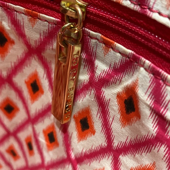 TORY BURCH Orange Nylon/ Patent Leather Tote - Picture 13 of 14